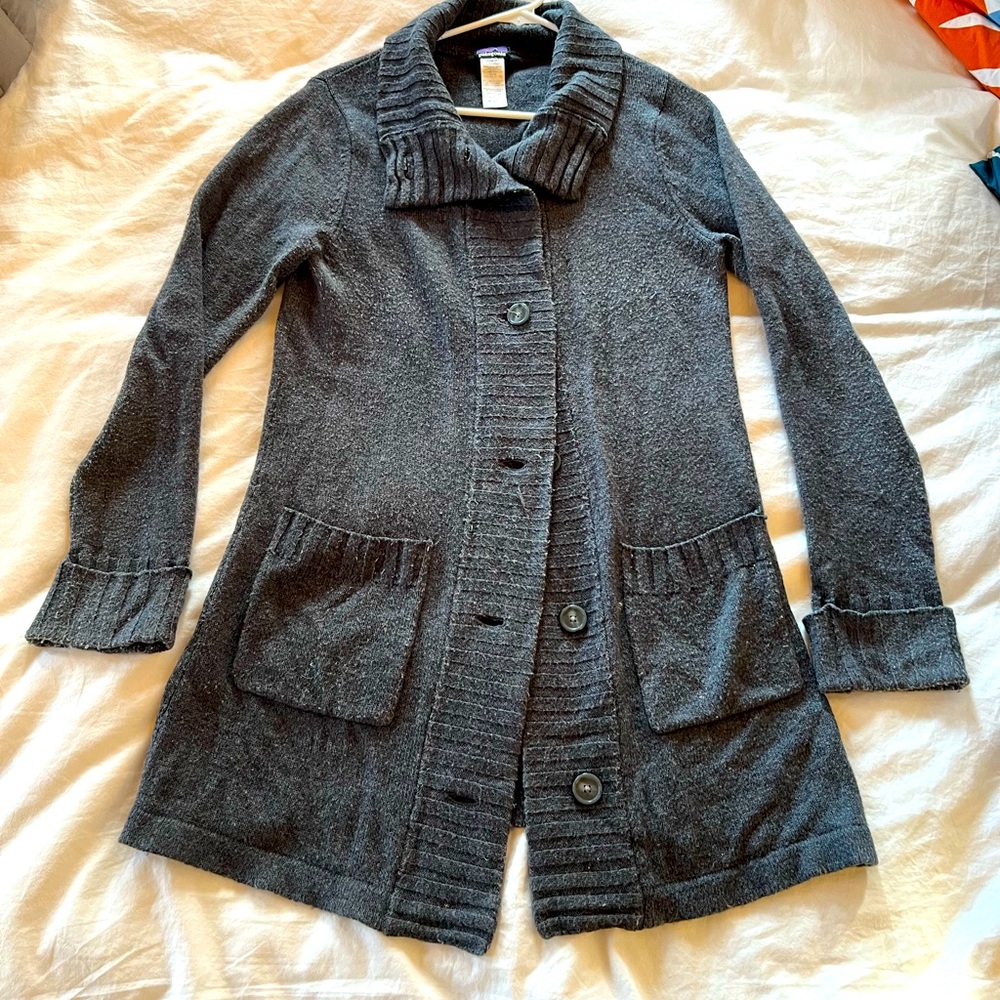 Patagonia Merino Wool Long Sleeve Button Up Knit Cardigan Sweater